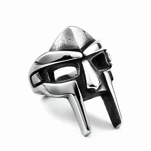 Gothic doom mask ring - gothic,